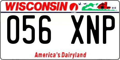 WI license plate 056XNP