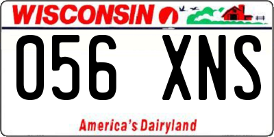 WI license plate 056XNS