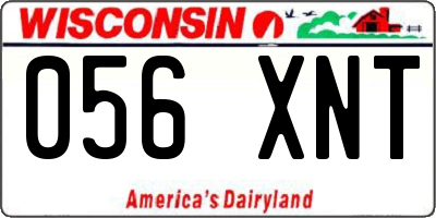 WI license plate 056XNT