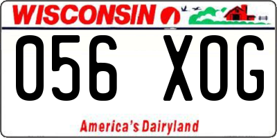 WI license plate 056XOG