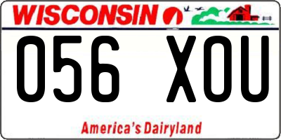 WI license plate 056XOU