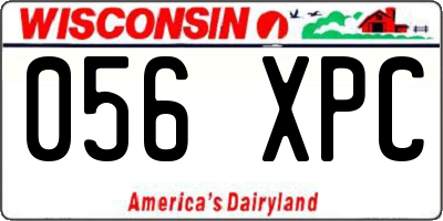 WI license plate 056XPC