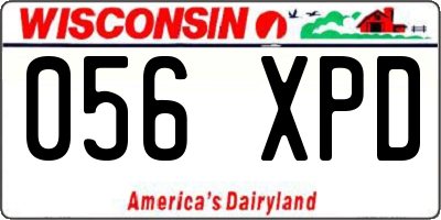 WI license plate 056XPD