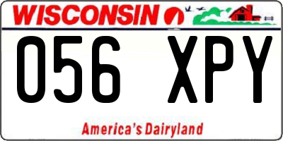 WI license plate 056XPY