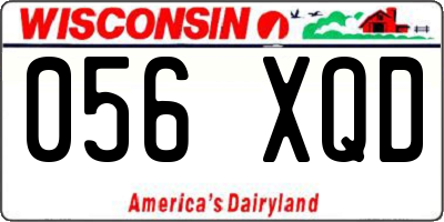 WI license plate 056XQD