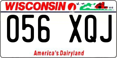 WI license plate 056XQJ