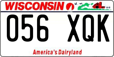 WI license plate 056XQK