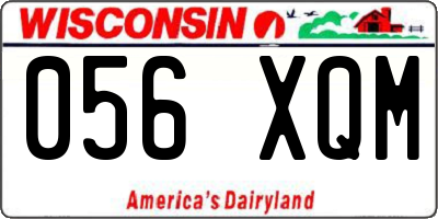 WI license plate 056XQM