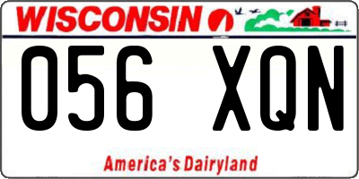 WI license plate 056XQN