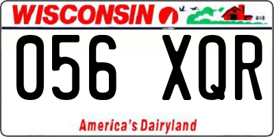 WI license plate 056XQR