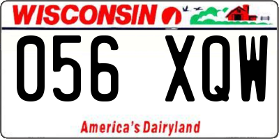 WI license plate 056XQW