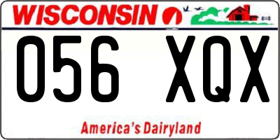 WI license plate 056XQX