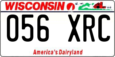 WI license plate 056XRC