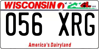 WI license plate 056XRG