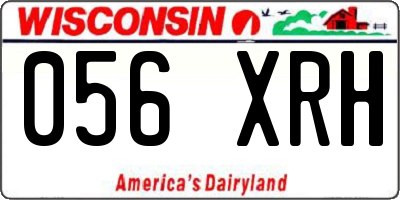 WI license plate 056XRH