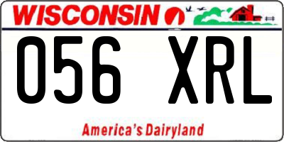 WI license plate 056XRL