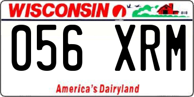 WI license plate 056XRM