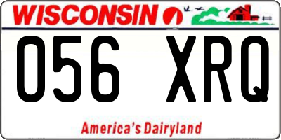 WI license plate 056XRQ
