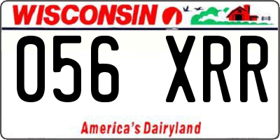 WI license plate 056XRR