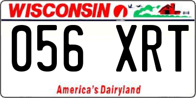 WI license plate 056XRT