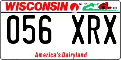 WI license plate 056XRX