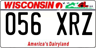 WI license plate 056XRZ
