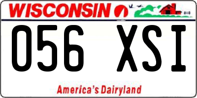 WI license plate 056XSI