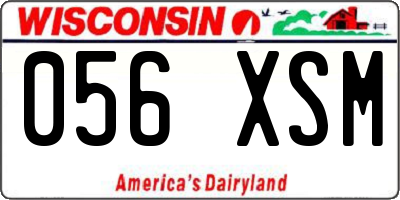 WI license plate 056XSM