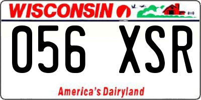 WI license plate 056XSR