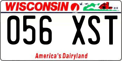 WI license plate 056XST