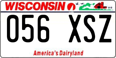 WI license plate 056XSZ