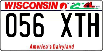 WI license plate 056XTH