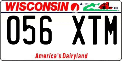 WI license plate 056XTM