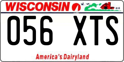 WI license plate 056XTS
