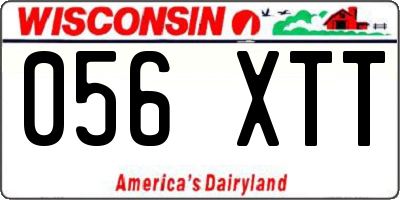 WI license plate 056XTT