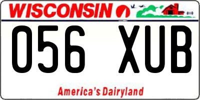 WI license plate 056XUB