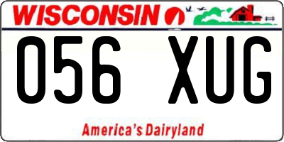 WI license plate 056XUG