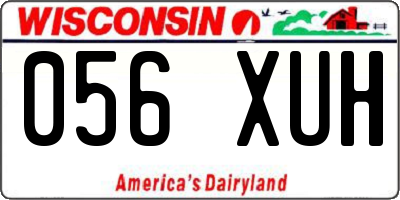 WI license plate 056XUH