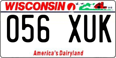 WI license plate 056XUK