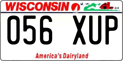 WI license plate 056XUP