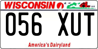 WI license plate 056XUT