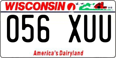 WI license plate 056XUU