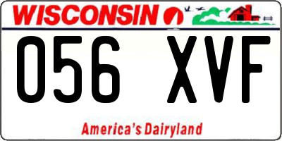 WI license plate 056XVF
