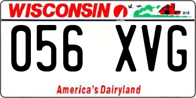 WI license plate 056XVG