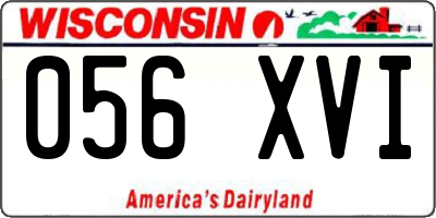 WI license plate 056XVI