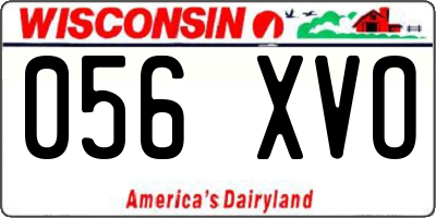 WI license plate 056XVO