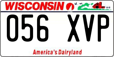 WI license plate 056XVP