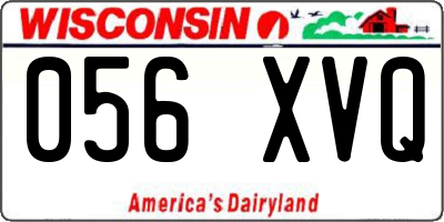 WI license plate 056XVQ