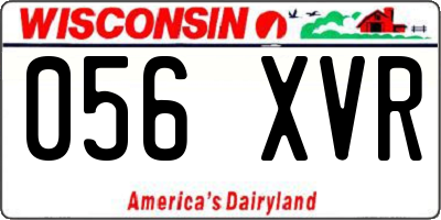 WI license plate 056XVR