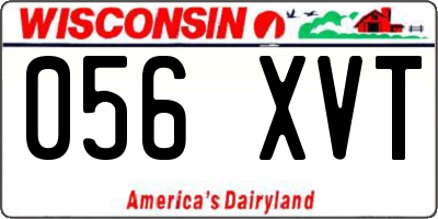 WI license plate 056XVT
